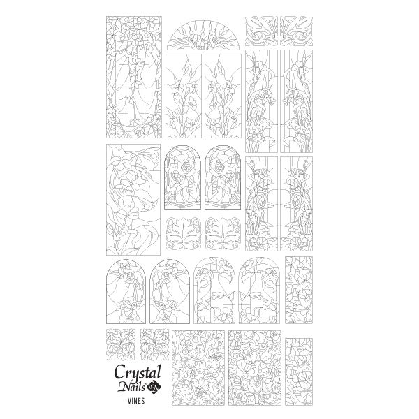 Water Decal - Vines Black