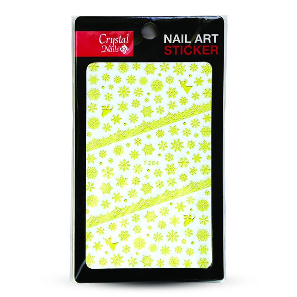 Nail Sticker (F284) Gold Snowflake