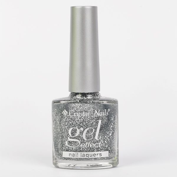 Gel Effect Nail Polish - 41 Glitter Silver