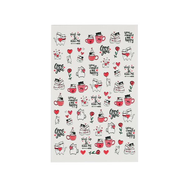 Nail Sticker 3D - Happy Hearts / Valentines
