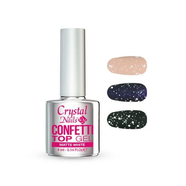 Confetti Top Gel - Matte White (4ml)